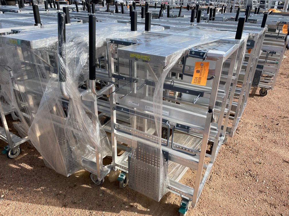 (2) Metal Carts on Wheels