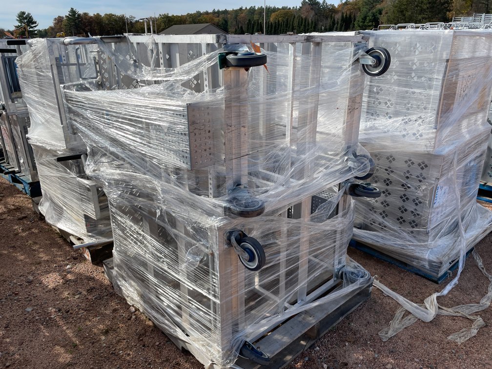 (2) Metal Carts on Wheels
