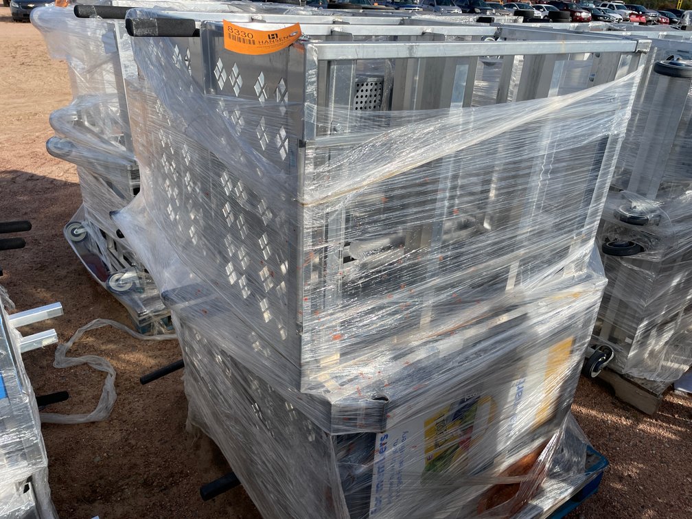 (2) Metal Carts on Wheels