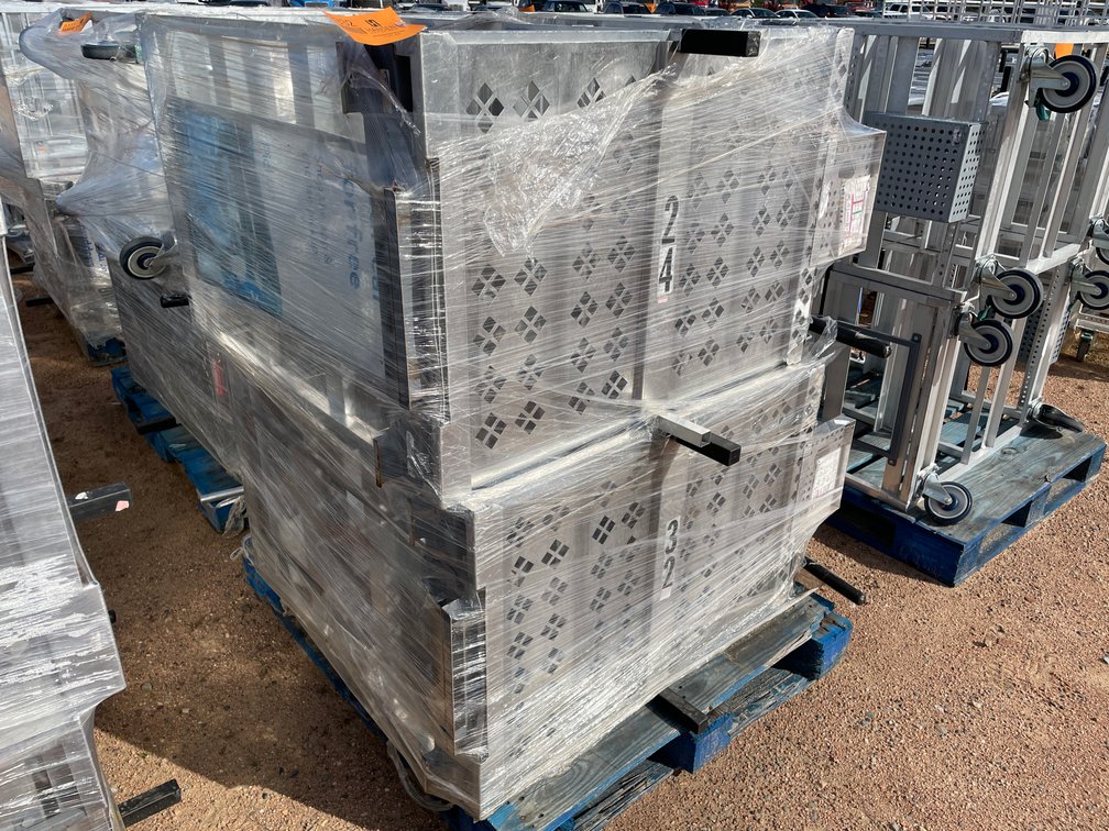 (2) Metal Carts on Wheels