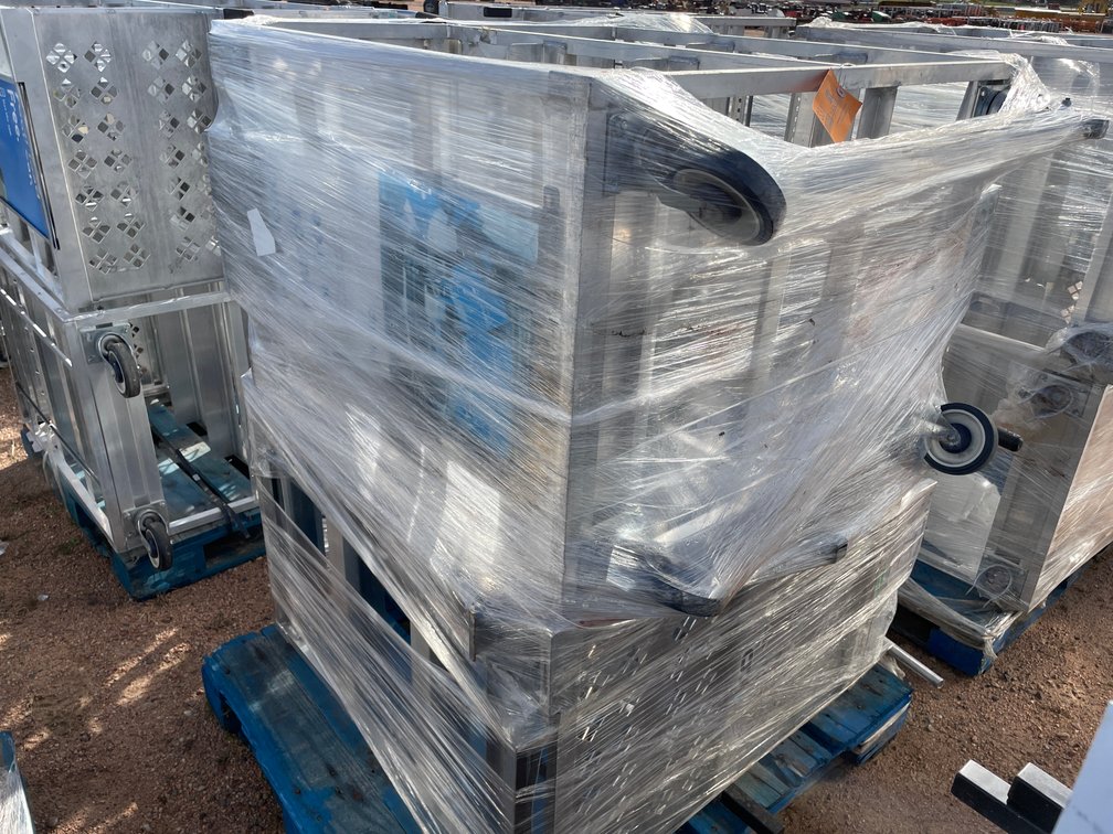 (2) Metal Carts on Wheels