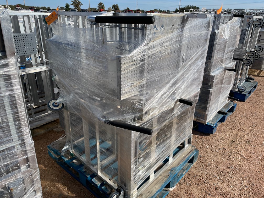 (2) Metal Carts on Wheels