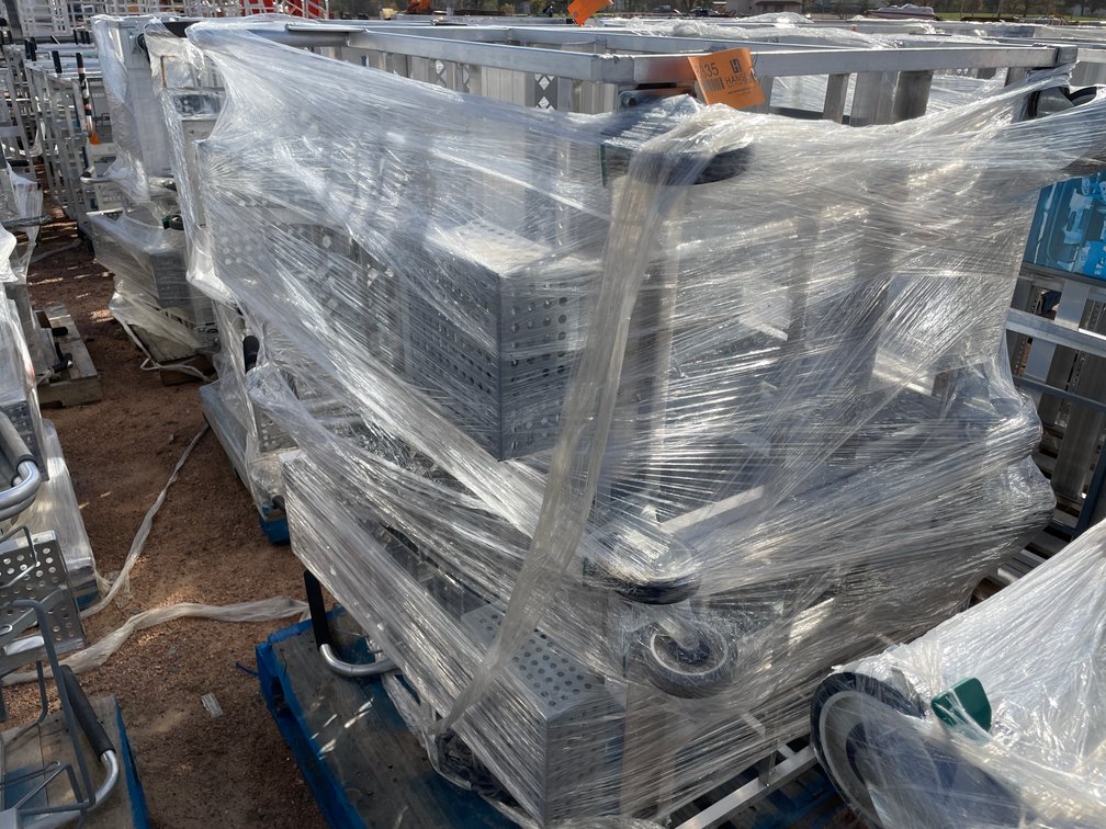 (2) Metal Carts on Wheels