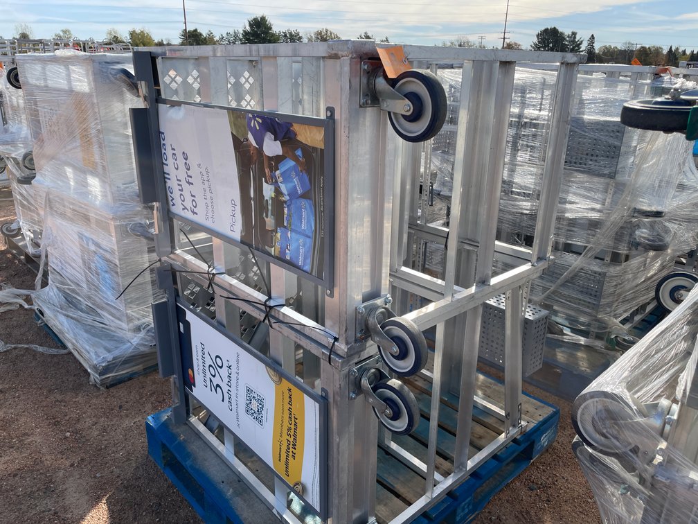 (2) Metal Carts on Wheels