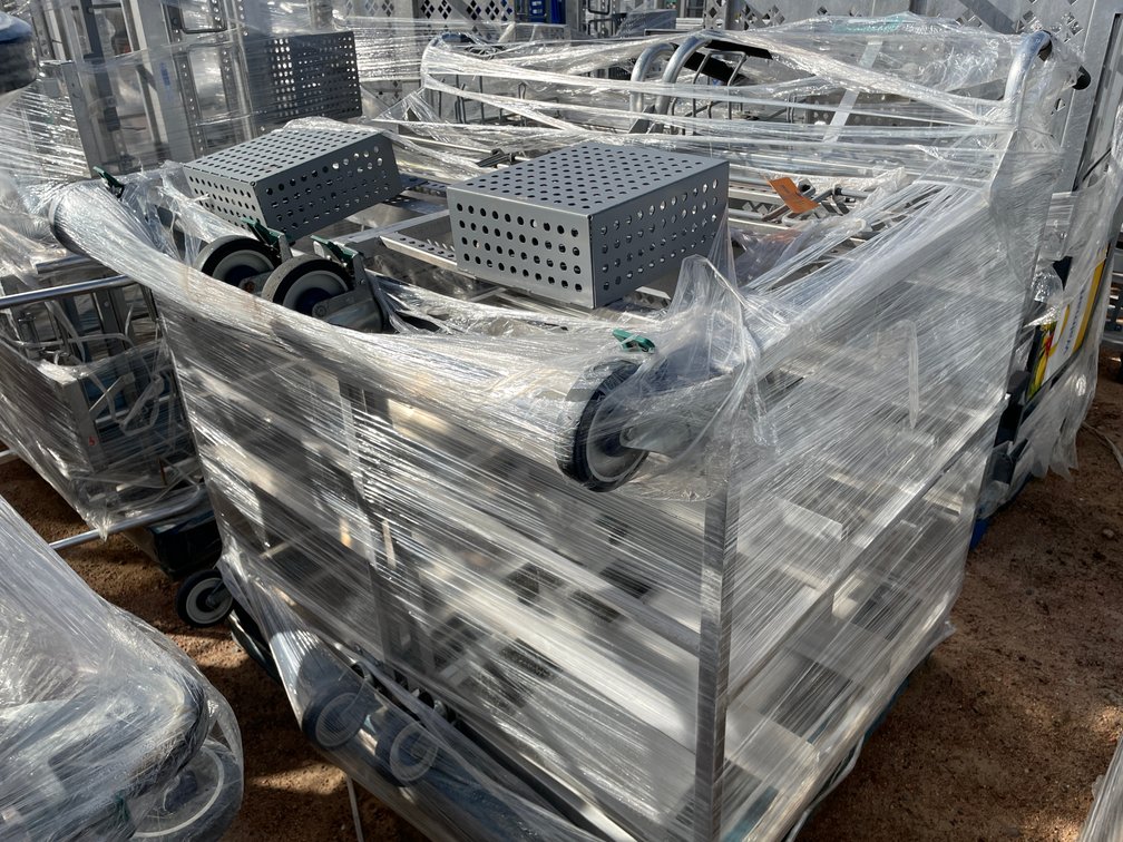 (2) Metal Carts on Wheels