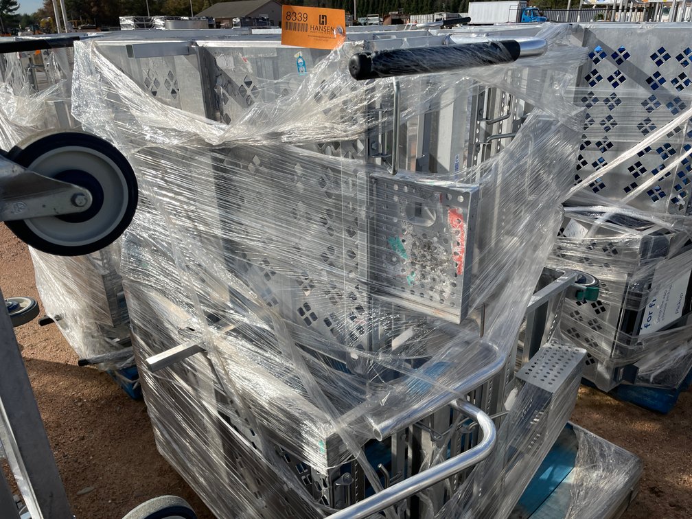 (2) Metal Carts on Wheels