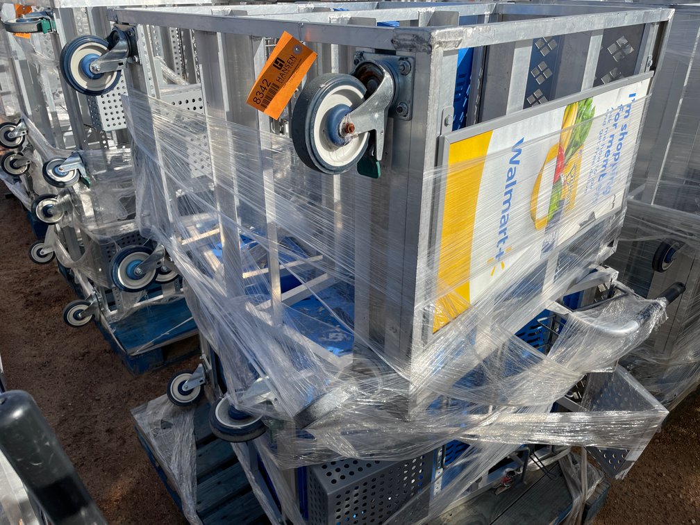 (2) Metal Carts on Wheels