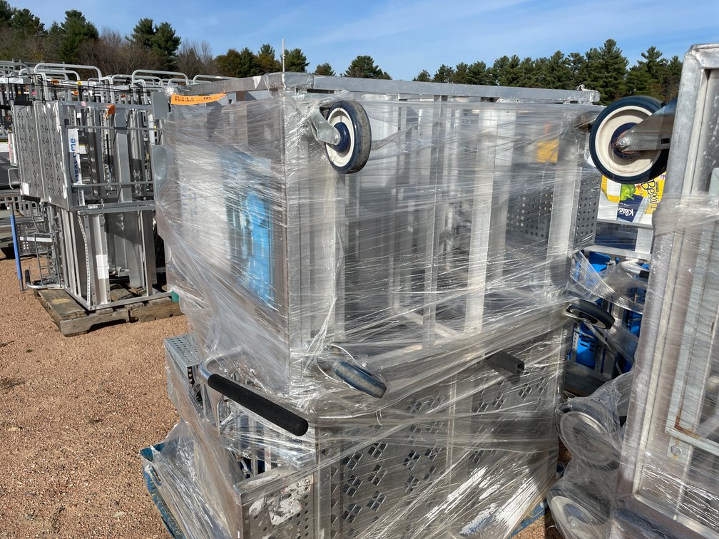 (2) Metal Carts on Wheels