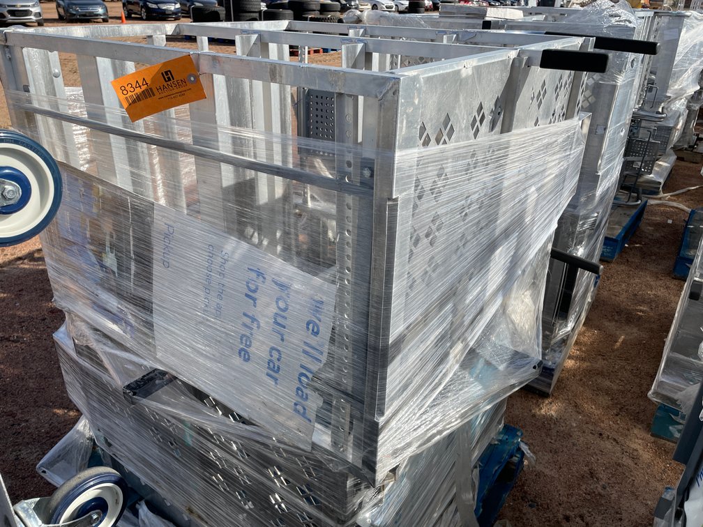 (2) Metal Carts on Wheels