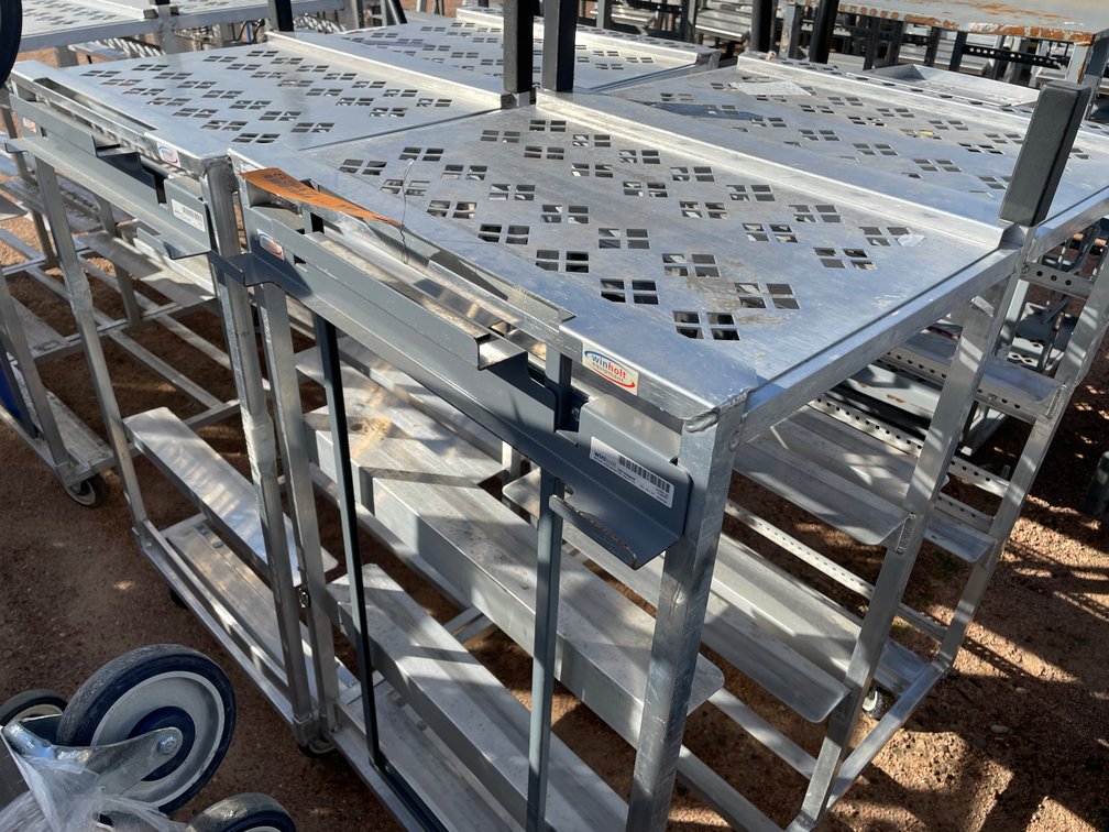 (2) Metal Carts on Wheels