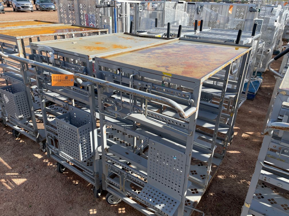 (2) Metal Carts on Wheels