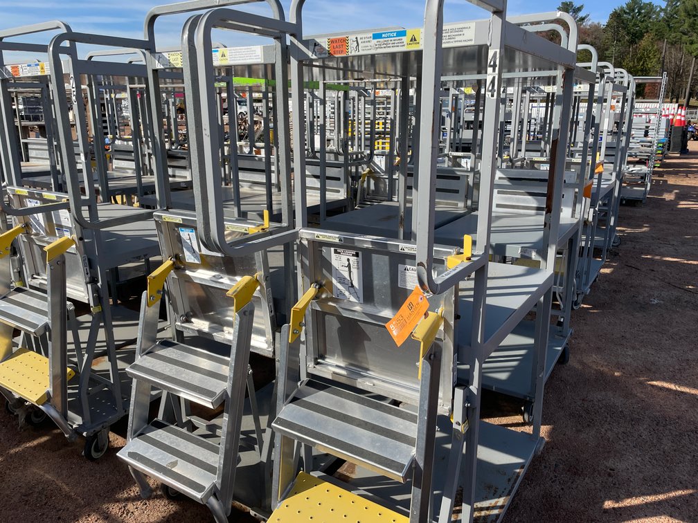 (2) Metal Ladder Cart