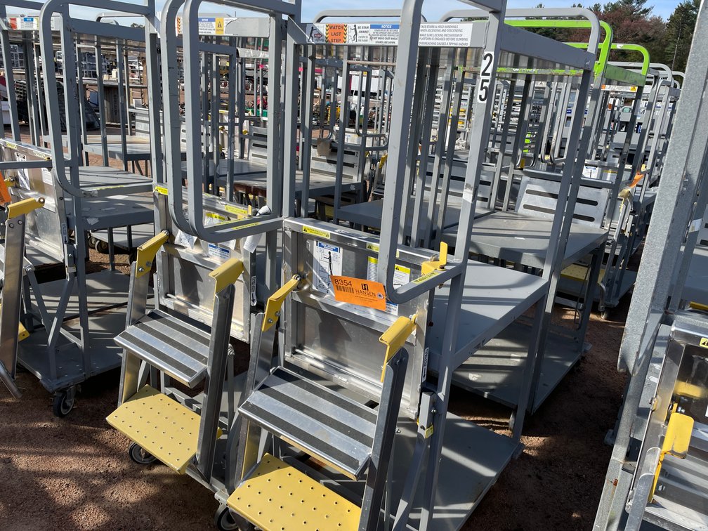 (2) Metal Ladder Cart