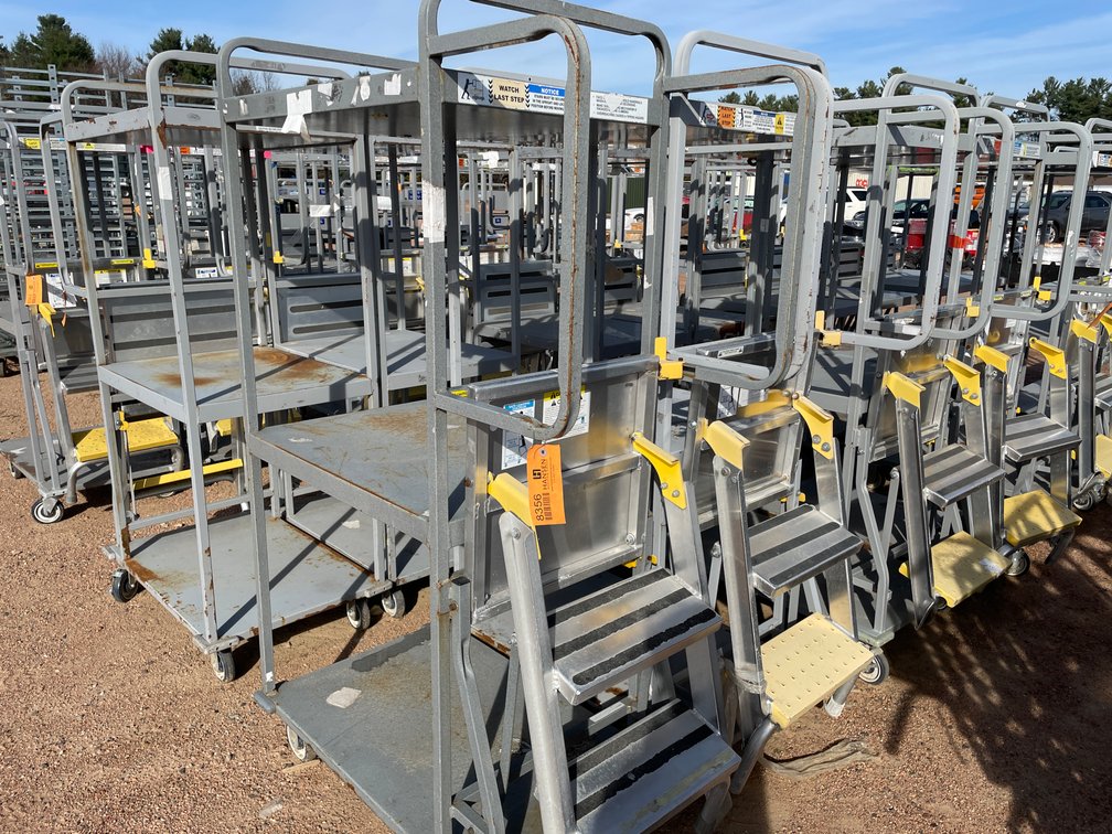 (2) Metal Ladder Cart