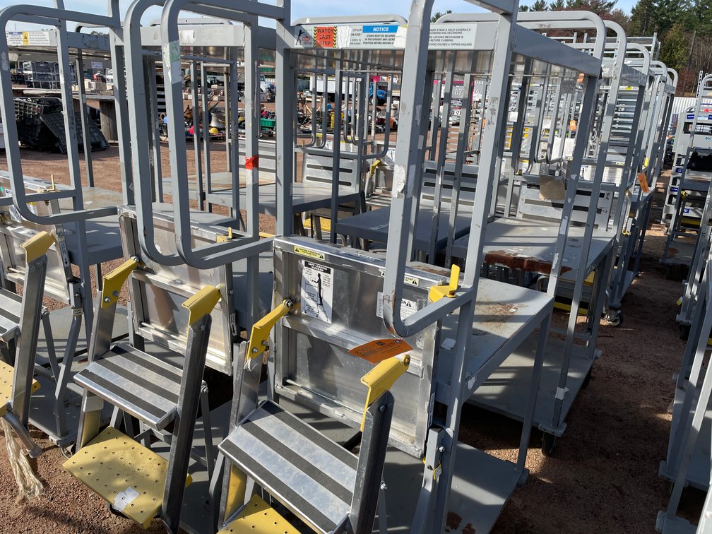(2) Metal Ladder Cart