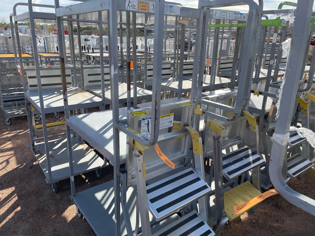(2) Metal Ladder Cart