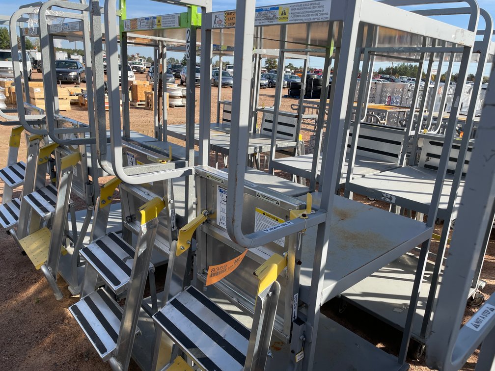 (2) Metal Ladder Cart