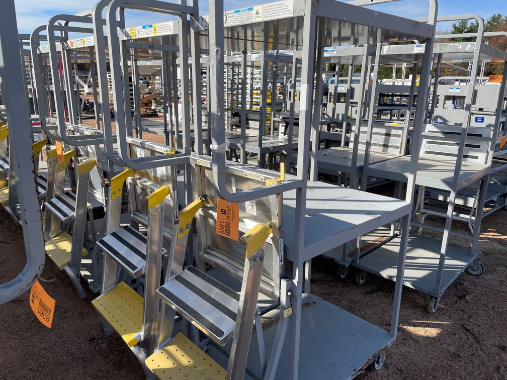 (2) Metal Ladder Cart