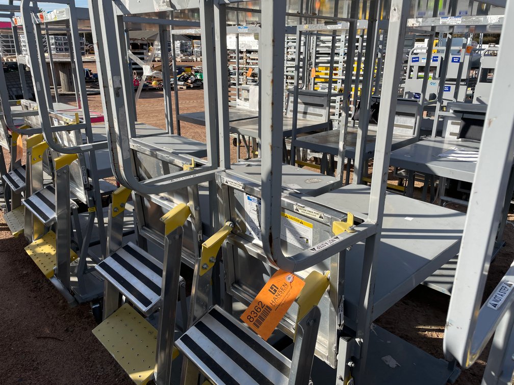 (2) Metal Ladder Cart