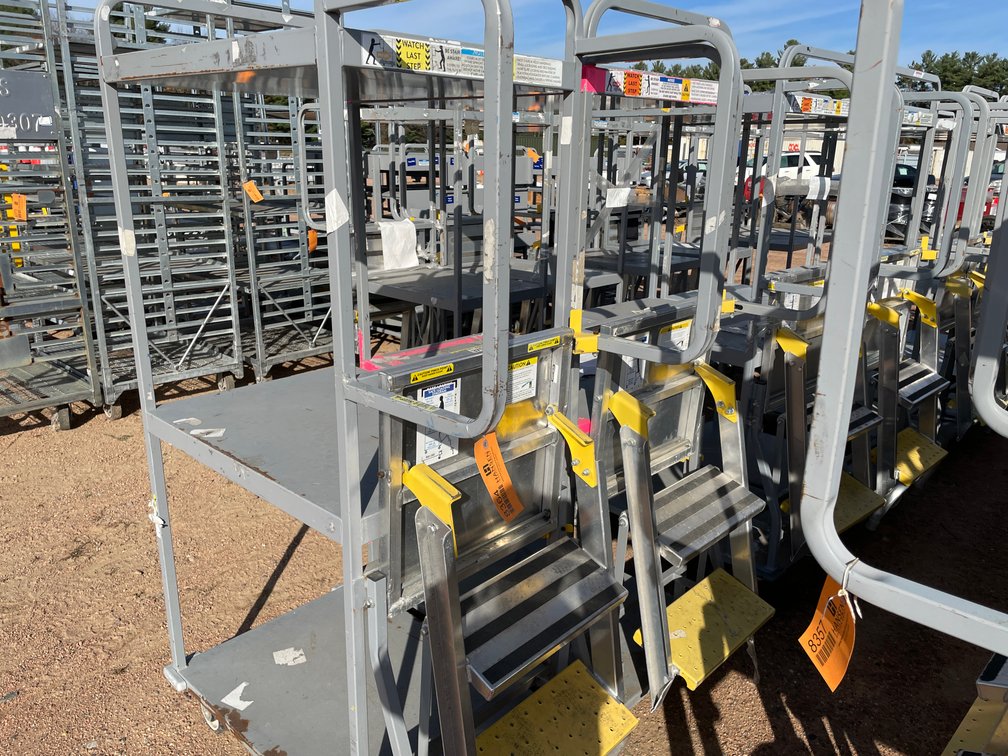 (2) Metal Ladder Cart