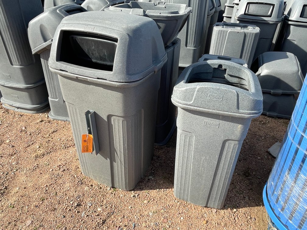 (4) Poly Garbage Cans