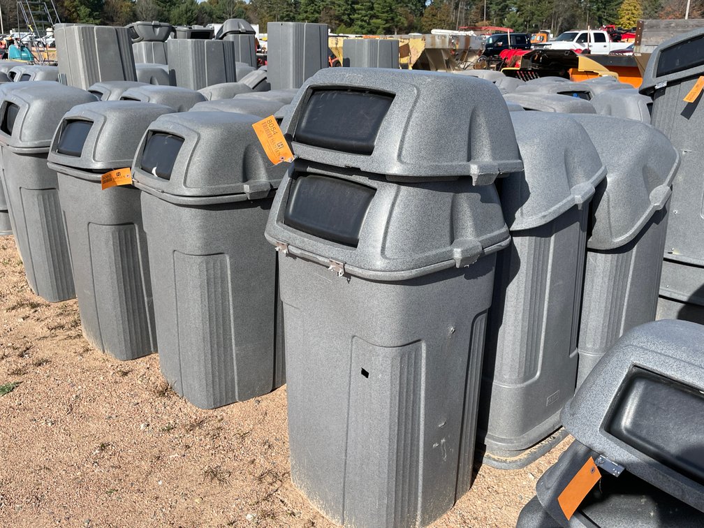 (4) Poly Garbage Cans