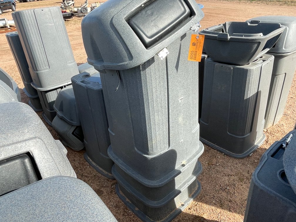 (4) Poly Garbage Cans
