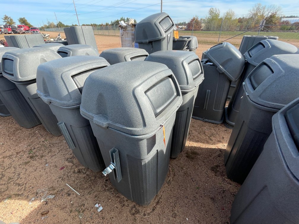 (4) Poly Garbage Cans