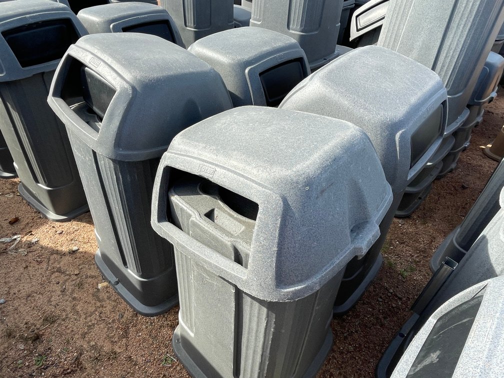 (4) Poly Garbage Cans