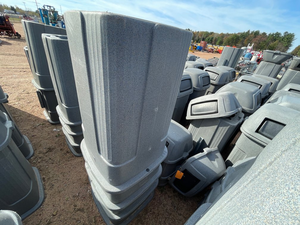 (4) Poly Garbage Cans
