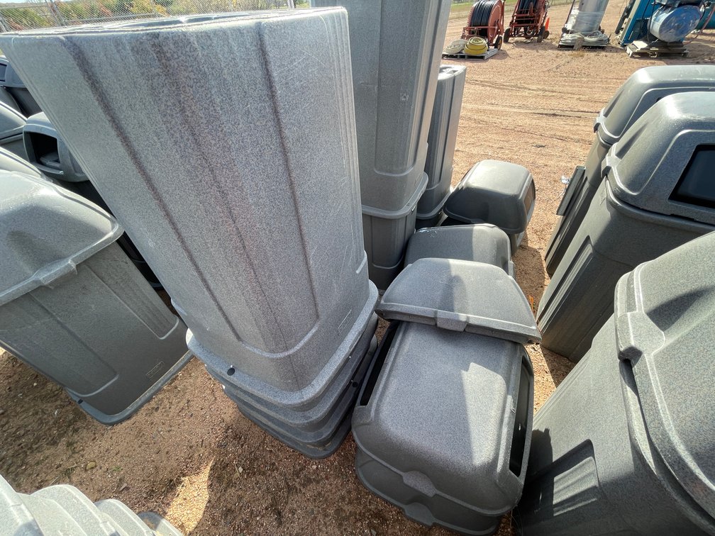 (4) Poly Garbage Cans