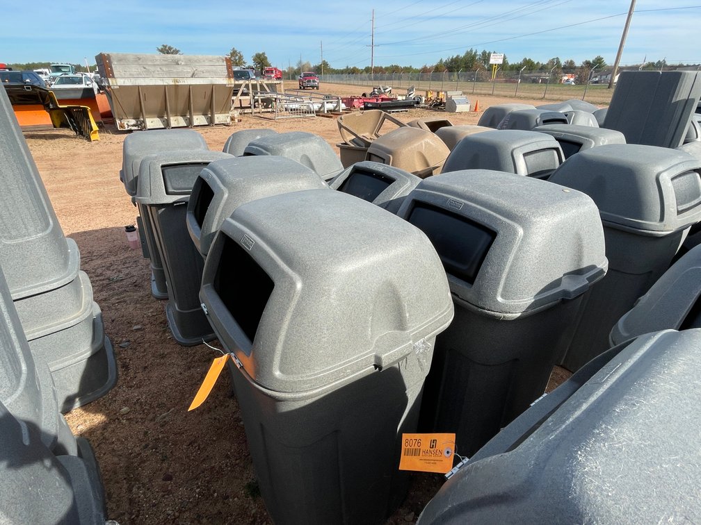 (4) Poly Garbage Cans