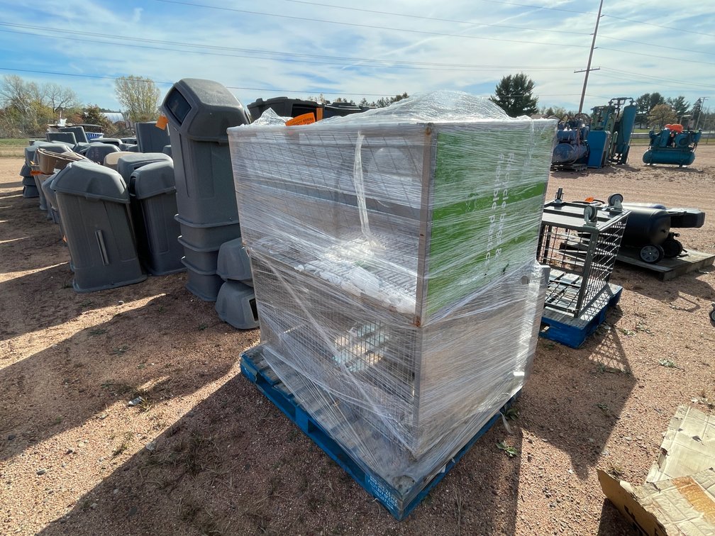 (2) Steel Garbage Can Covers