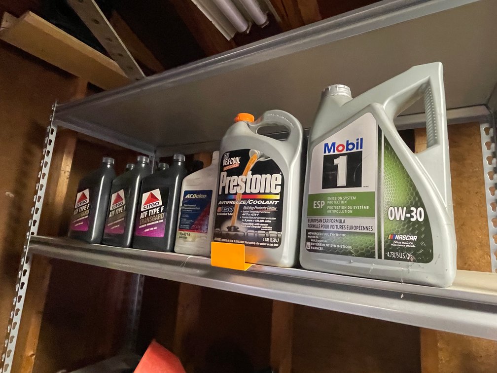 Shelf of Shop Fluids