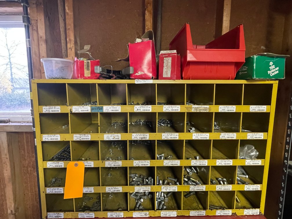 Hardware Organizer Bin and Contents
