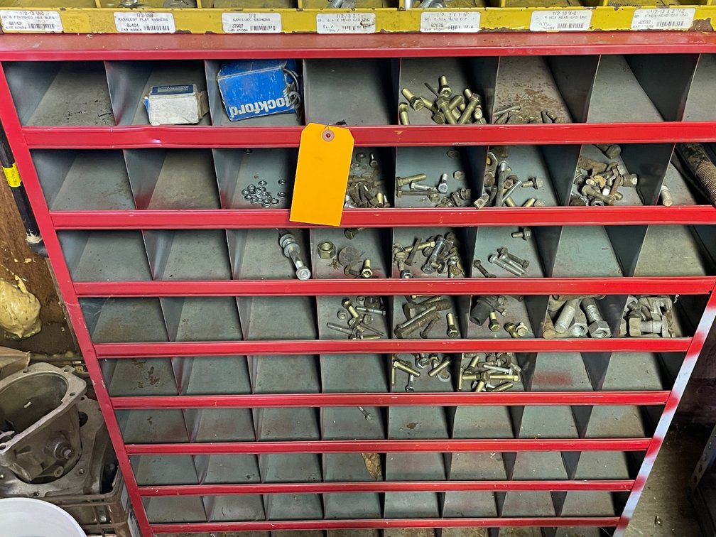Hardware Organizer Bin and Contents