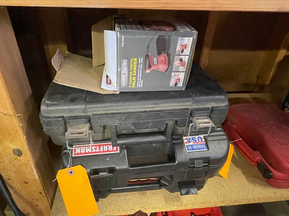(2) Partial Socket Sets, Craftsman Scroll Saw, and Palm Sander
