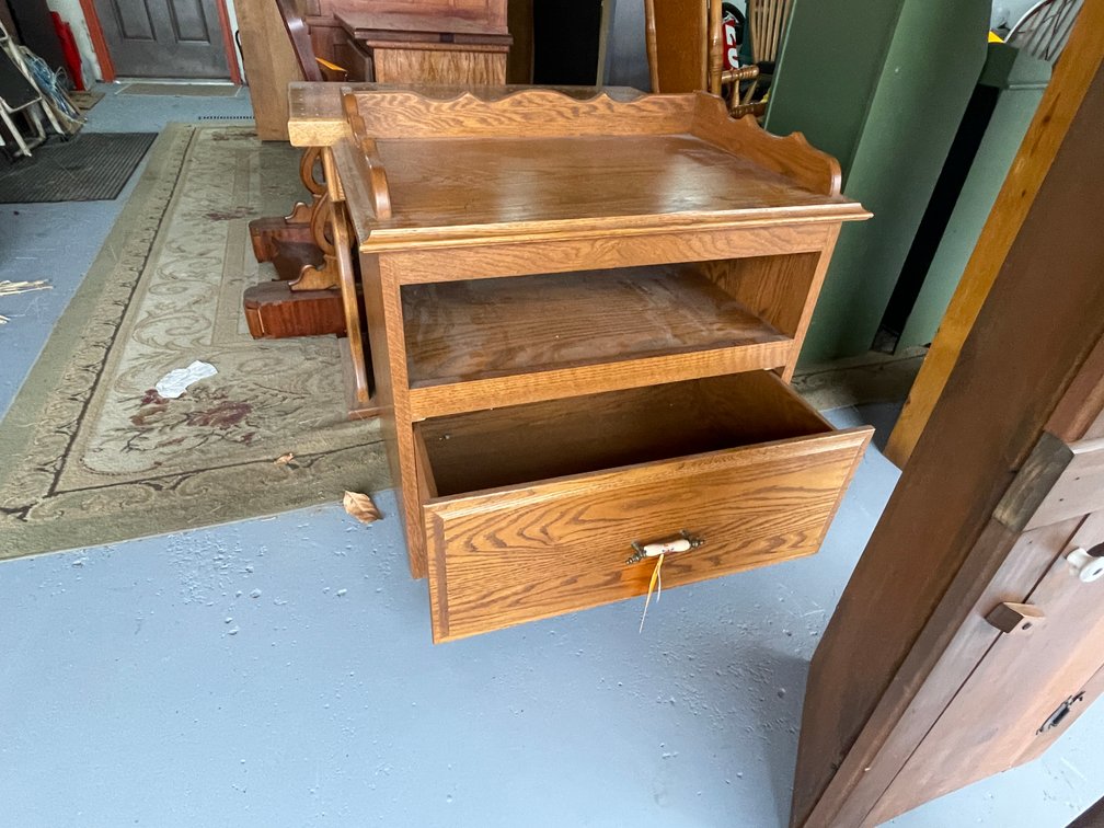 Wooden Nightstand and Wooden Table
