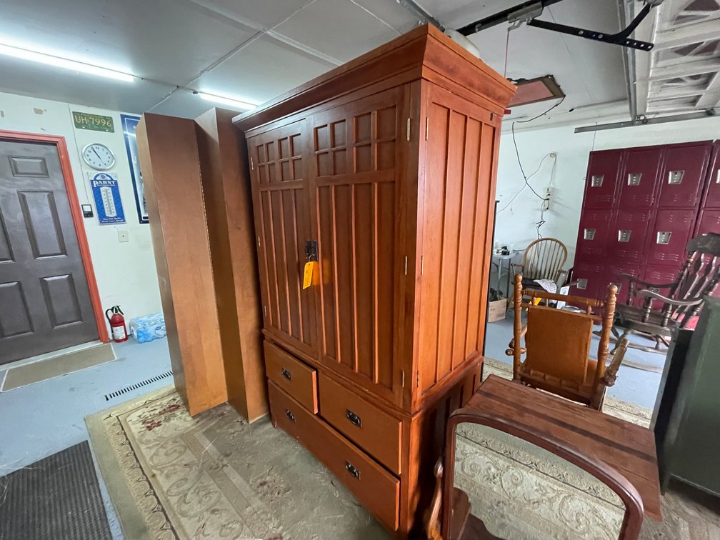 Large Wooden Clothing Hutch