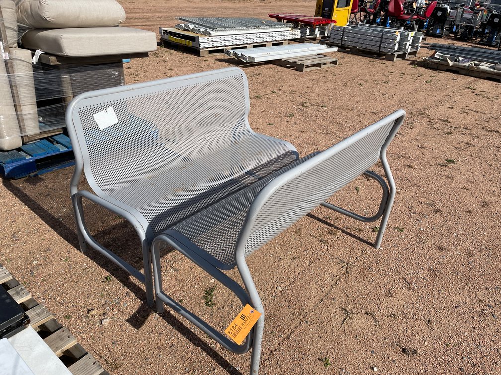 (2) Steel Outdoor Benches