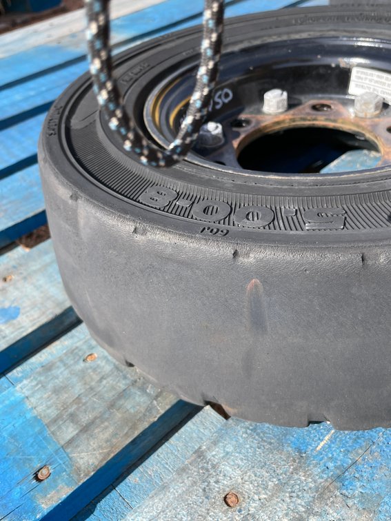 (2) Solid Forklift TIres on Rims