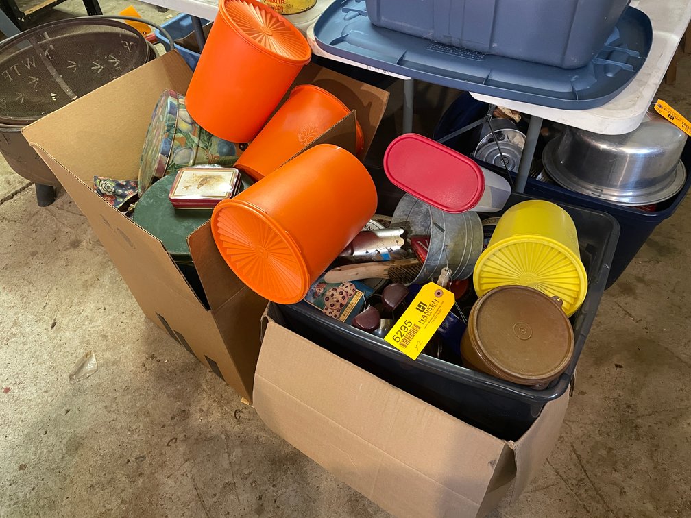 (3) Boxes of Various Kitchen and Household Containers