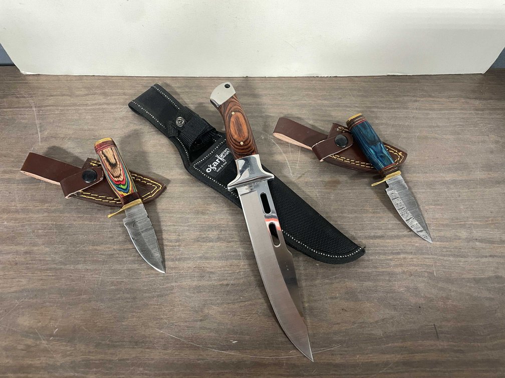Bowie Knife and Skinner Knives with Sheaths (T5)