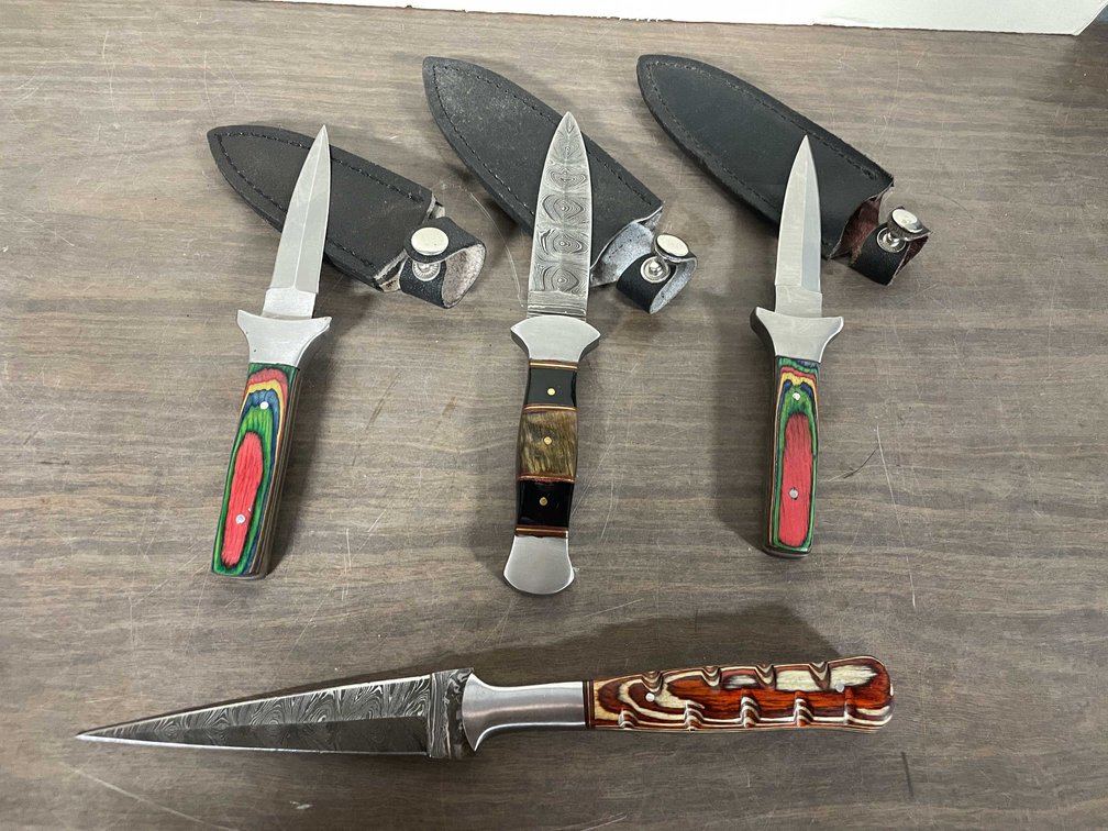 Hand Forged Damascus and Stainless Steel Daggers (T5)