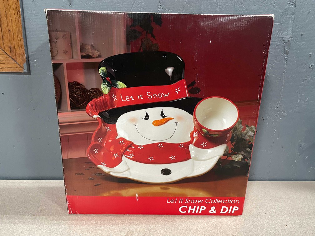 Snowman Chip and Dip Tray (T3)