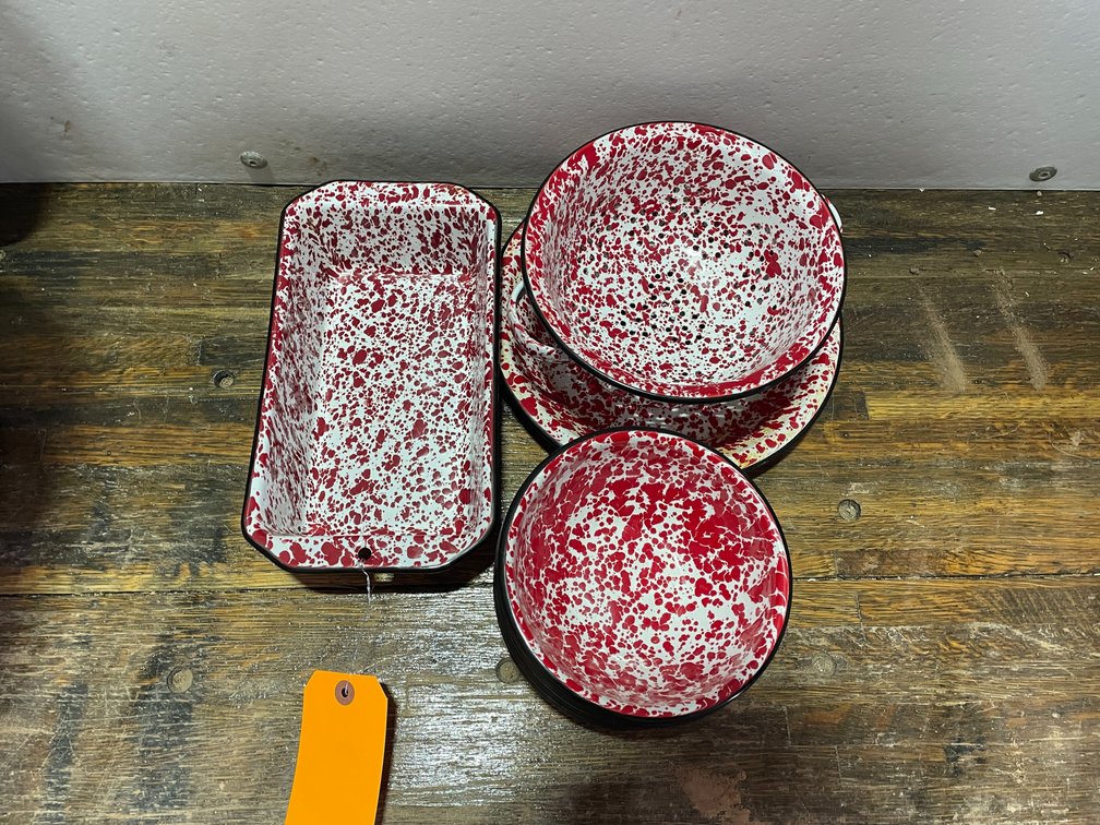 Set of Enamel Cookware and Bowls
