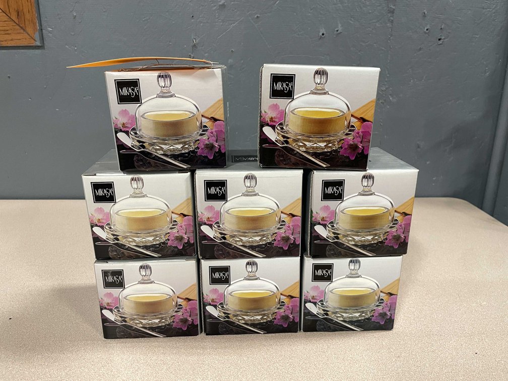 Mikasa Crystal Butter Dishes (T3)