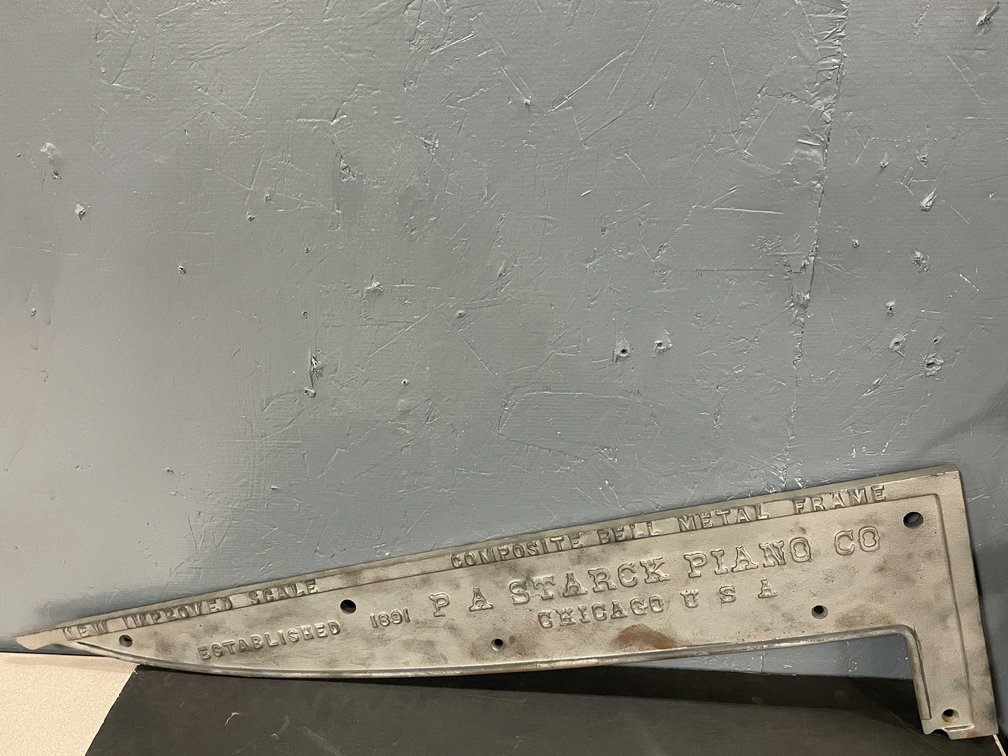 1891 Starck Piano Co. Cast Iron Piano Frame (T4)
