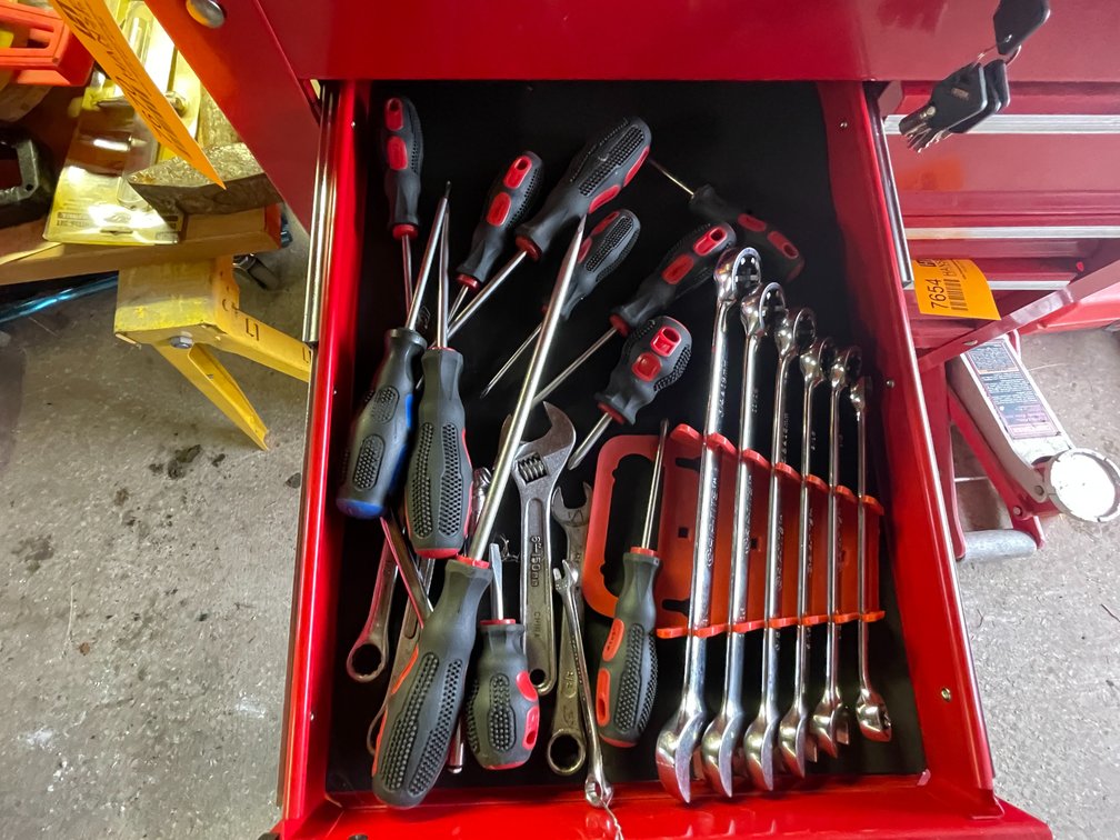 Drawer of Ratcheting Wrenches and Screwdrivers
