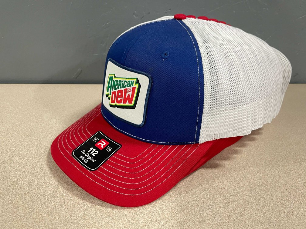 American Dew Red, White and Blue Trucker Hats (T5)